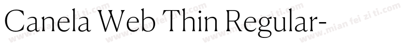 Canela Web Thin Regular字体转换